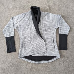Adidas Women's Gray Open Front AA0175 Uptown Coverup Sweater Size Small